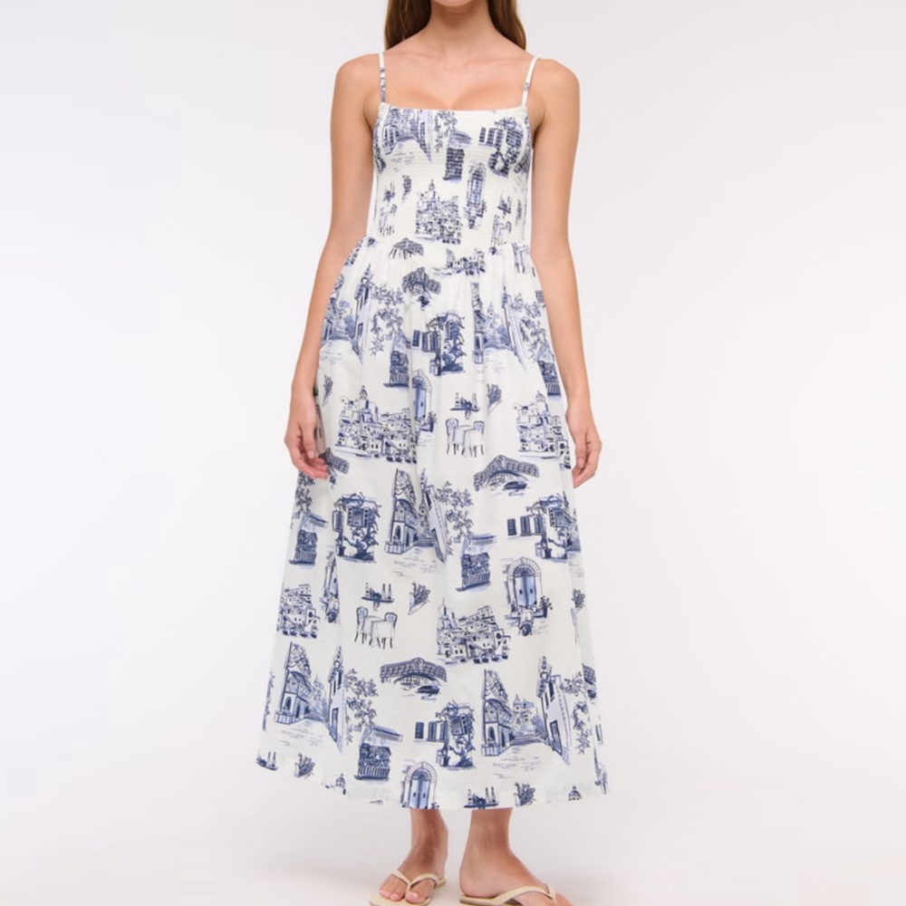 Barely Worn Abercrombie & Fitch Drop Waist Smocked Dress